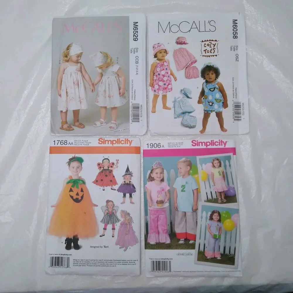 Sewing Pattern Lot Toddler Costumes Summer Clothes Dress Ladybug Fairy Witch